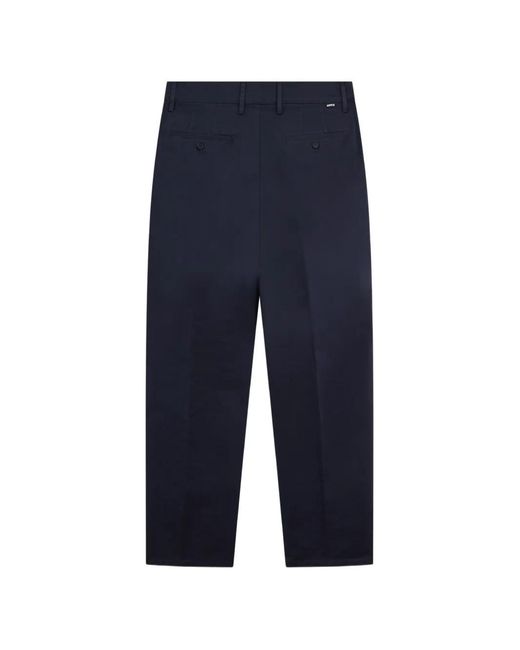 Aspesi Blue Button Pocket Trousers for men