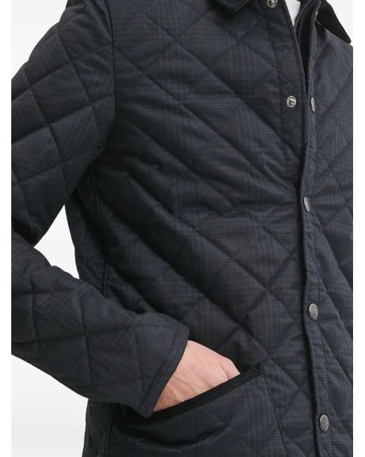 Barbour Black Diamond-Quilted Padded Jacket for men