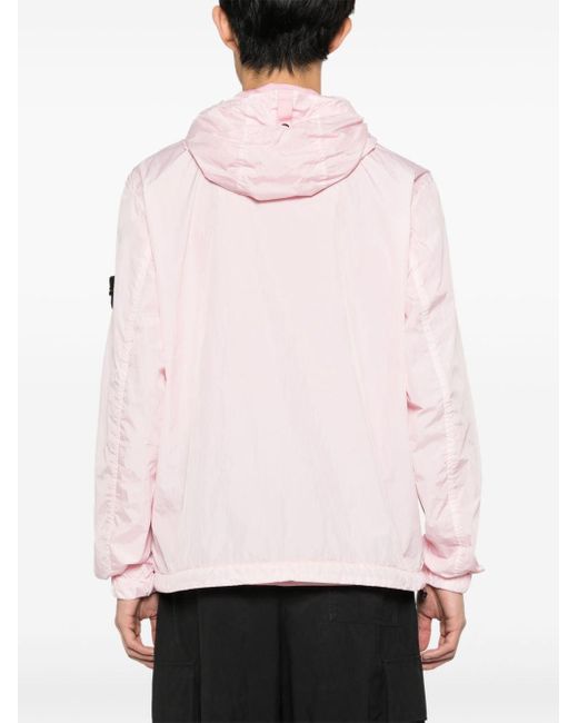 Stone Island Pink Hooded Lightweight Jacket for men