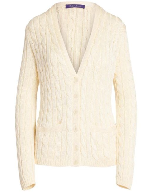 Ralph Lauren Natural V-Neck Cardigan