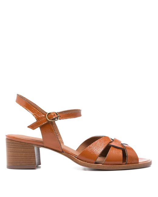 KING TARTUFOLI Brown 50Mm Leather Ankle-Strap Sandals