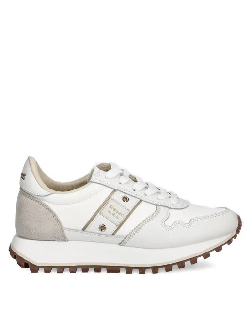 Blauer レザースニーカー White