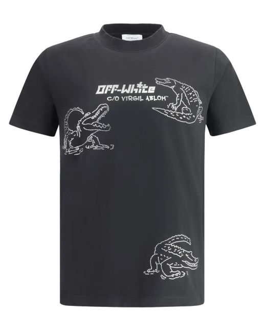 Off-White c/o Virgil Abloh Croco T-Shirt in Black für Herren