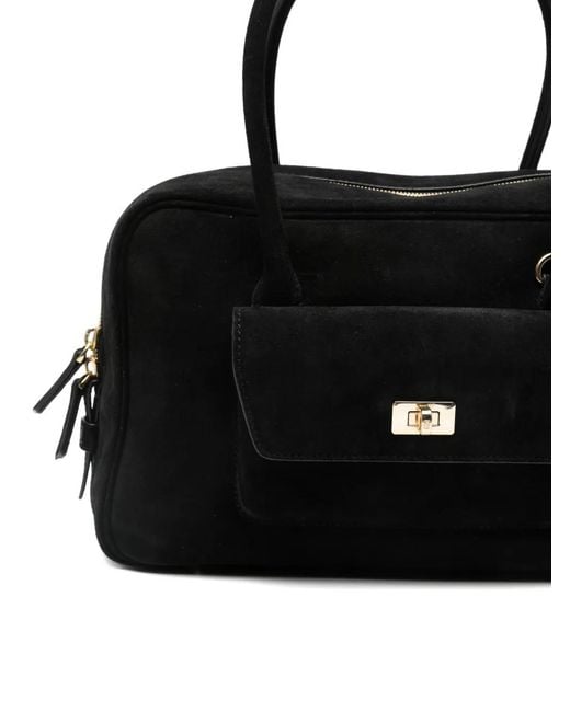 Sandro Ezmeh Suède Shopper in het Black