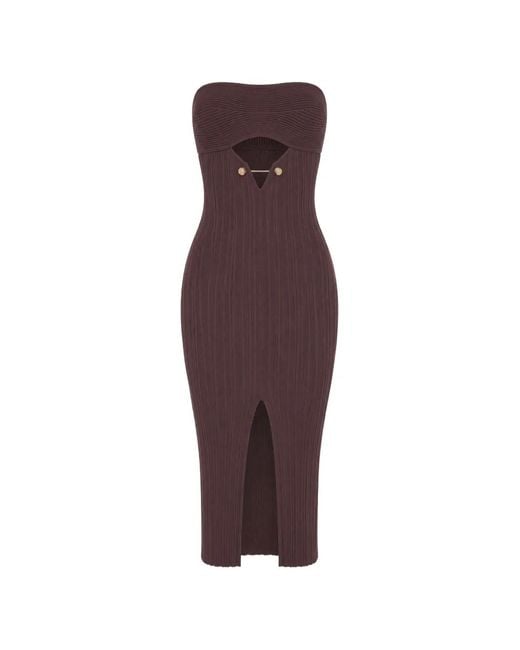 Cult Gaia Purple Christy Cut-Out Midi Dress