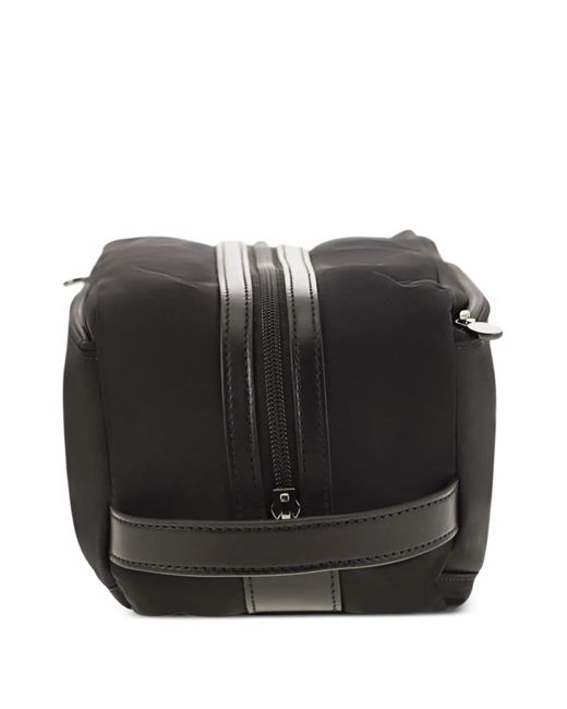 Kiton Black Zip-Fastening Leather Beauty Case for men