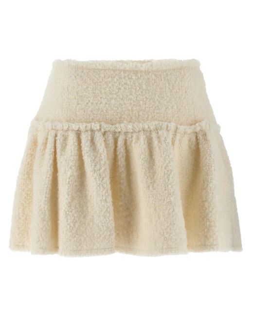 LoveShackFancy Natural Tarot Mini Skirt
