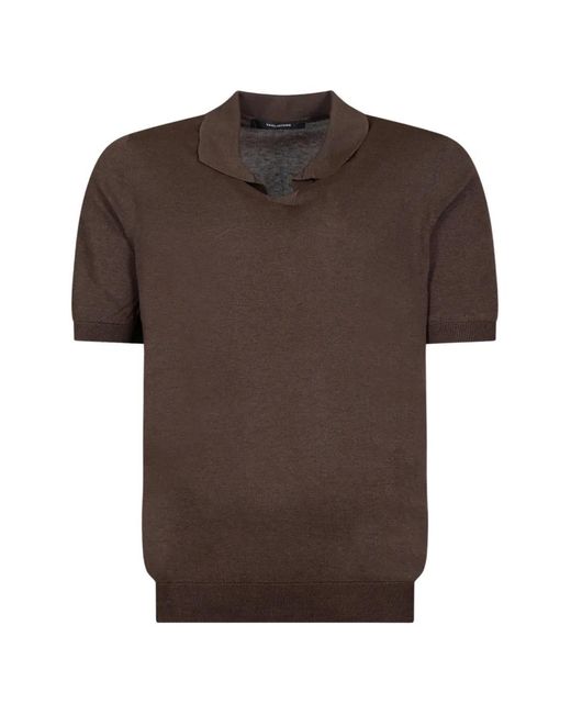 Tagliatore Brown Keith V-Neck T-Shirt for men
