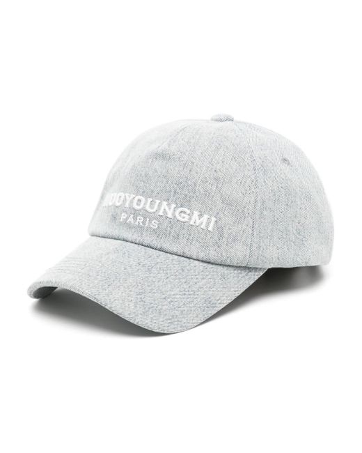 Wooyoungmi White Logo-embroidered Baseball Cap for men
