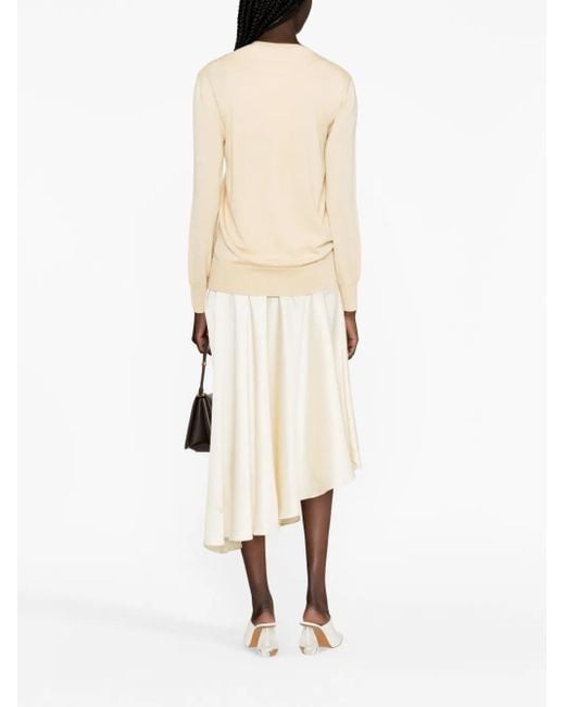 Jil Sander Natural Midweight Wool Crew-Neck Sweater