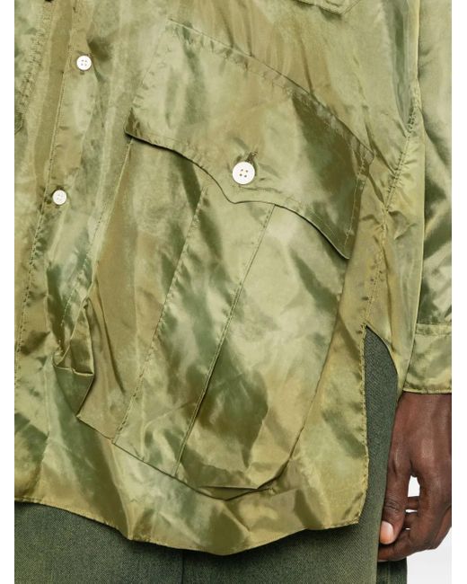 メンズ Comme des Garçons マルチポケット シャツ Green