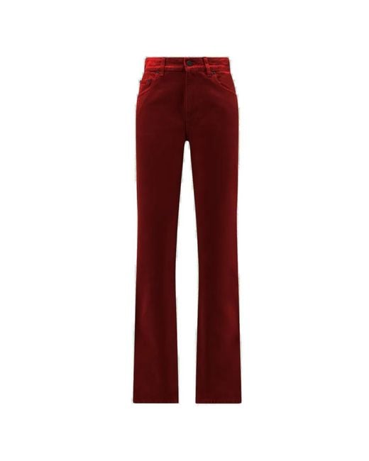 Chloé Red Slim-Fit Jeans
