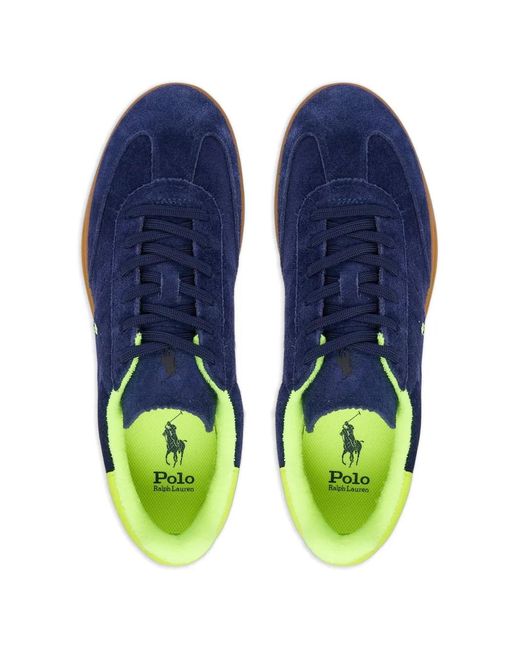 Polo Ralph Lauren Blue Heritage Aera Lace-Up Sneakers