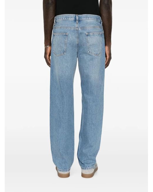 FRAME Blue Five-Pocket Relaxed-Fit Jeans for men