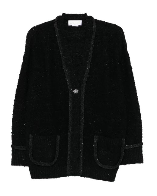 Genny Black Cardigan mit Pailletten