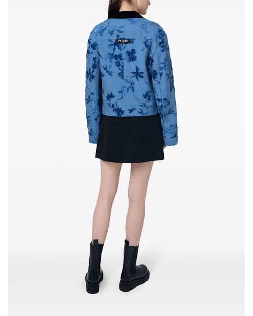 Ports 1961 Blue Jacquard Jacket