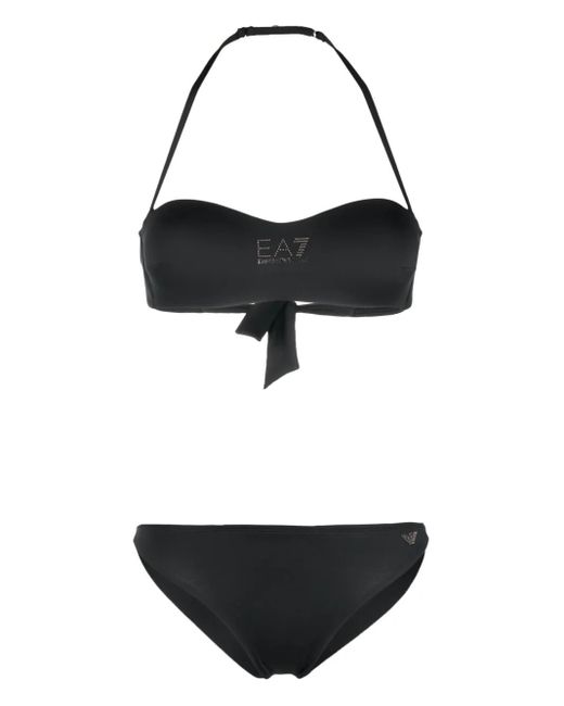 Bikini con aplique del logo EA7 de color Black