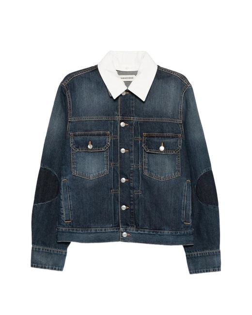 NAMACHEKO Blue Veste En Jean Laguna À Col Détachable for men