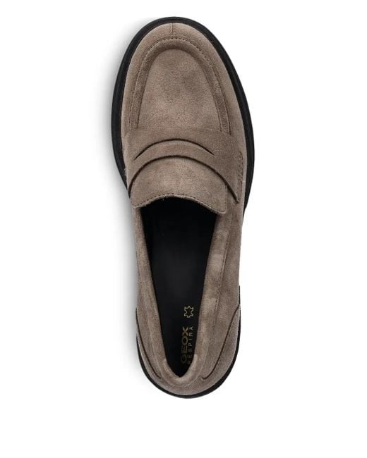 Geox Brown 70Mm Penny-Strap Platform Loafers