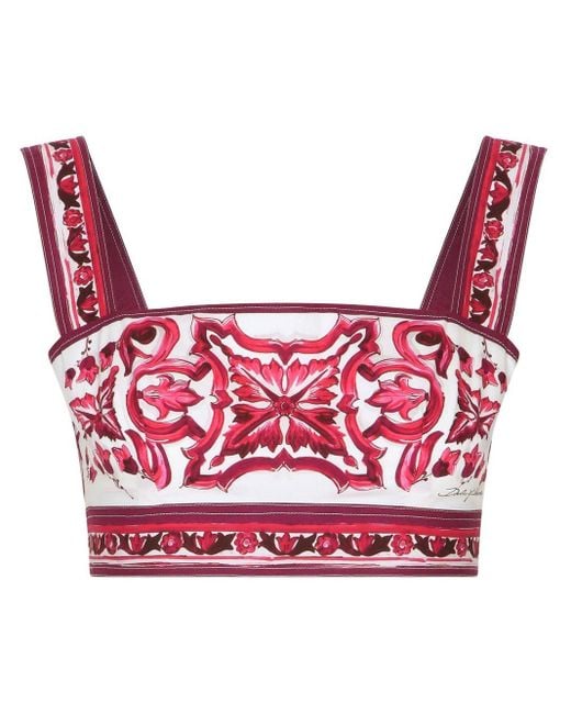 Dolce & Gabbana Cropped Top in het Pink