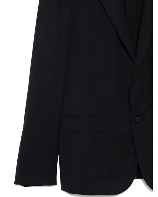 Lanvin Black Buttoned Single-Breasted Blazer for men