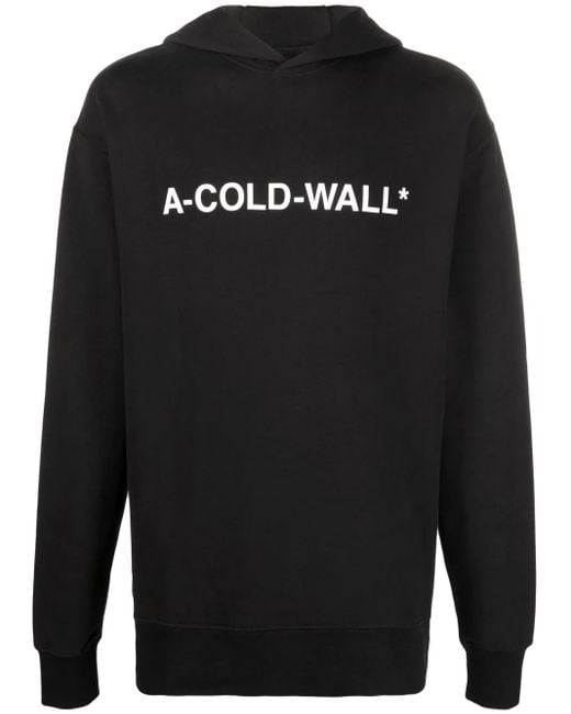 A_COLD_WALL* Black Essential Logo-Print Hoodie for men