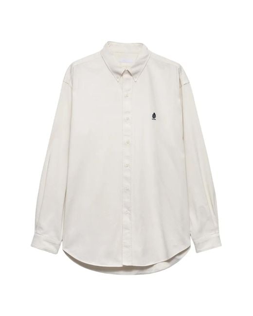 Prada White Cotton Shirt for men