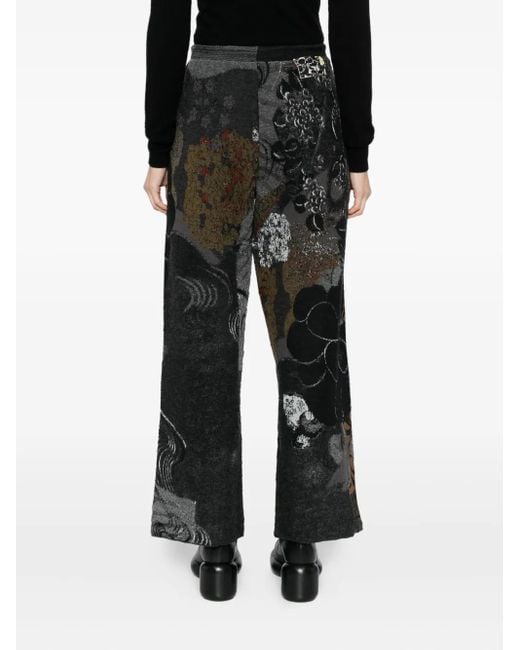 JNBY Black Graphic Elements Trousers