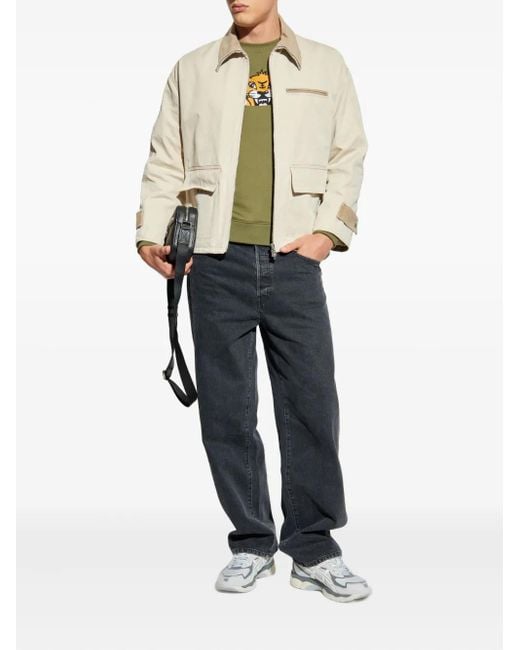 KENZO Natural Veste Zippée À Fleurs