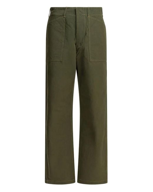 Buzz Rickson's Broek Met Opgestikte Zak in het Green voor heren