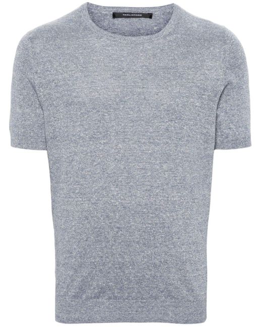 Tagliatore Fijngebreid T-shirt in het Gray voor heren