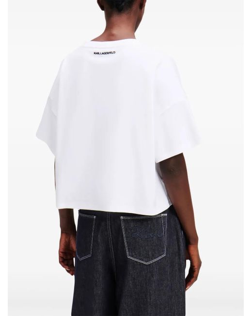 Karl Lagerfeld White Ikon T-Shirt