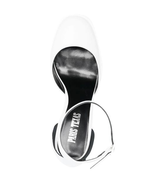 Paris Texas White 130Mm Jane Platform Pumps