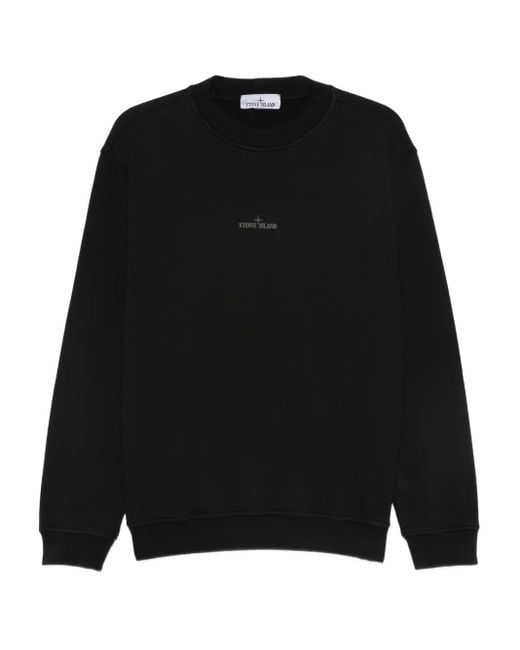 Stone Island Black S0195 Branded Sweatshirt for men