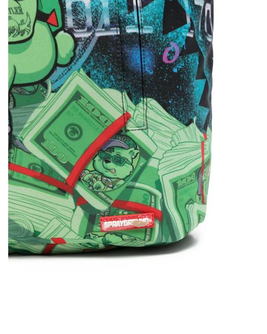 Sprayground Green Abearican Express Dlxr Backpack for men
