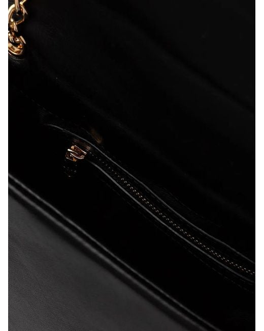 Love Moschino Black Sac À Bandoulière Matelassé À Plaque Logo