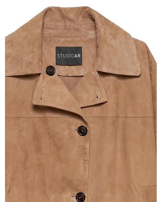 STUDIO AR Natural Clara Button Jacket