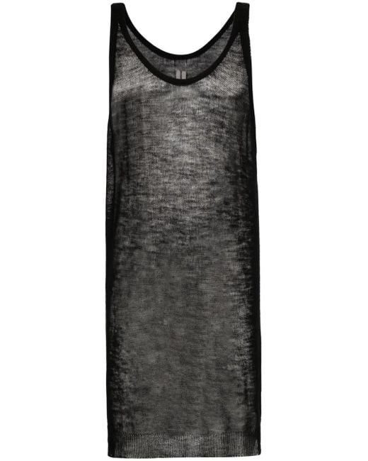 Rick Owens Black Runaway Cunt Tank Top for men