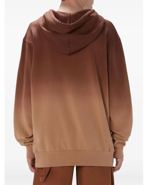 J.W. Anderson Brown Logo-Embroidered Gradient-Effect Hoodie for men