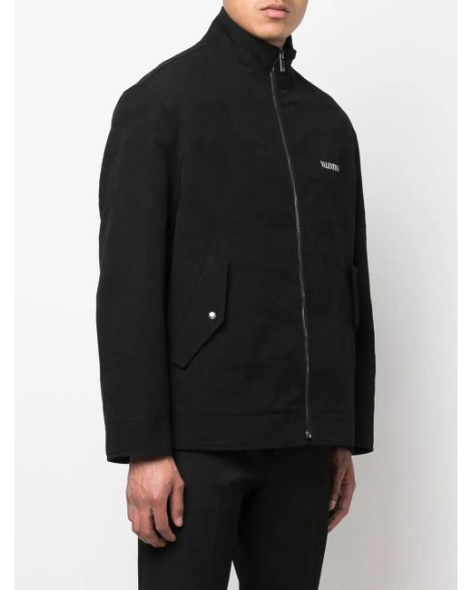 Valentino Garavani Black Jacket With Logo for men
