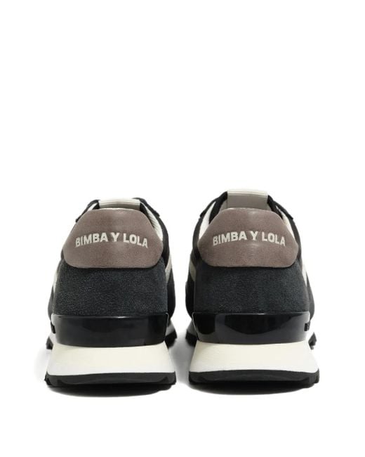 Bimba Y Lola Black Scalloped Suede Sneakers