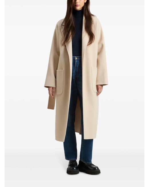Woolrich Natural Belted Wool Coat