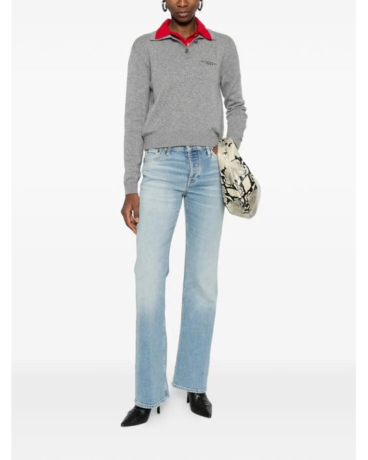 Re/done Blue Button-Fastening Jeans