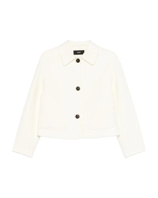 Arma Natural Buttoned Wool Jacket