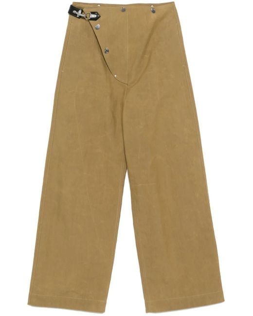 Pantalon À Coupe Droite Nanushka en coloris Natural