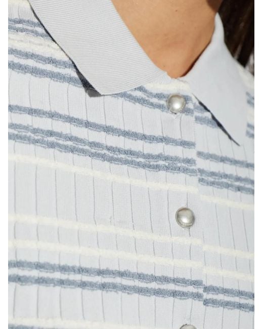 Rag & Bone Gray Striped Short-Sleeve Cardigan