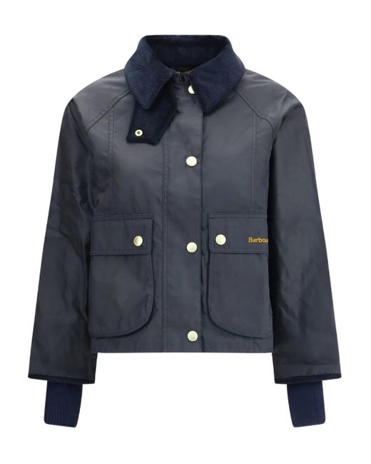 Barbour Blue Corduroy-Collar Jacket