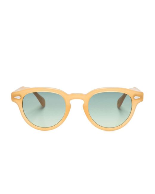 Moscot Blue Maydela Wraparound-frame Sunglasses