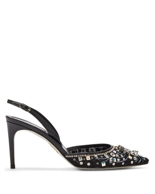 Rene Caovilla Metallic 105Mm Cinderella Pumps