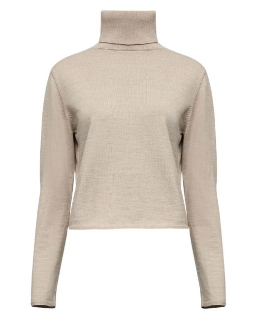 MM6 by Maison Martin Margiela モックネック ロングスリーブトップ Natural
